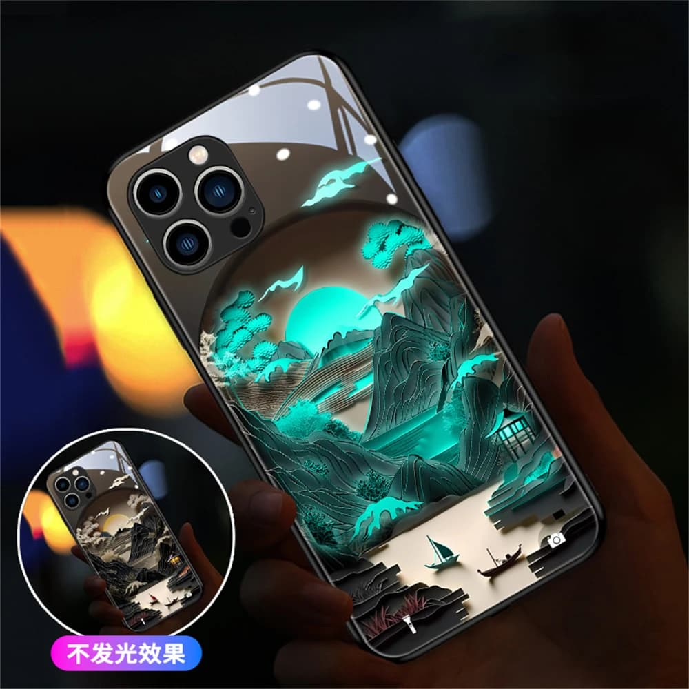 Paper Folding Design Led Light Phone Case Call Flash For Samsung A73 A72 A71 A33 A32 A42 A50 A51 A52 A12 A14 A15 A16 A05