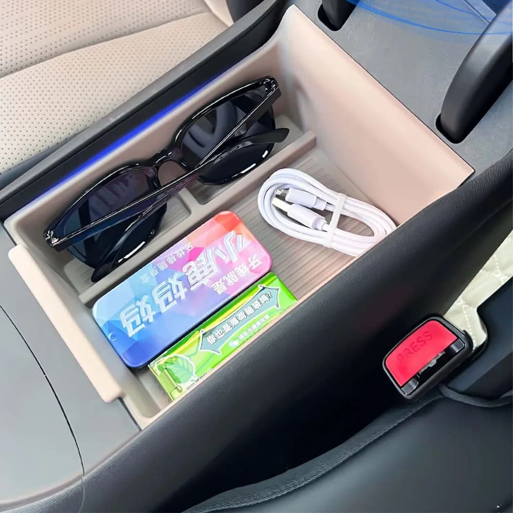 Central Control Armrest Box Storage Box For BYD Dolphin Smart Driving Edition 2025 Car Supplies Original Car Color TPE Storage