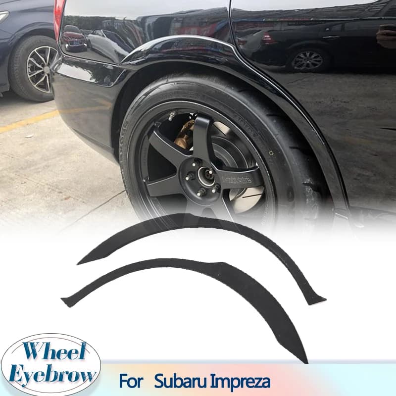 PU Rear Car Fender Flare Arch Trims Mouldings Kits For Subaru Impreza WRX STI 2002-2009 Wheel Eyebrows