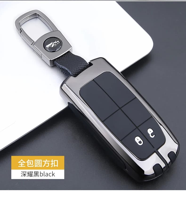 Car Key Case Cover For Jeep Grand Cherokee Renegade For Fiat Freemont Dodge Charger Challenger Durango Journey Auto Accessories
