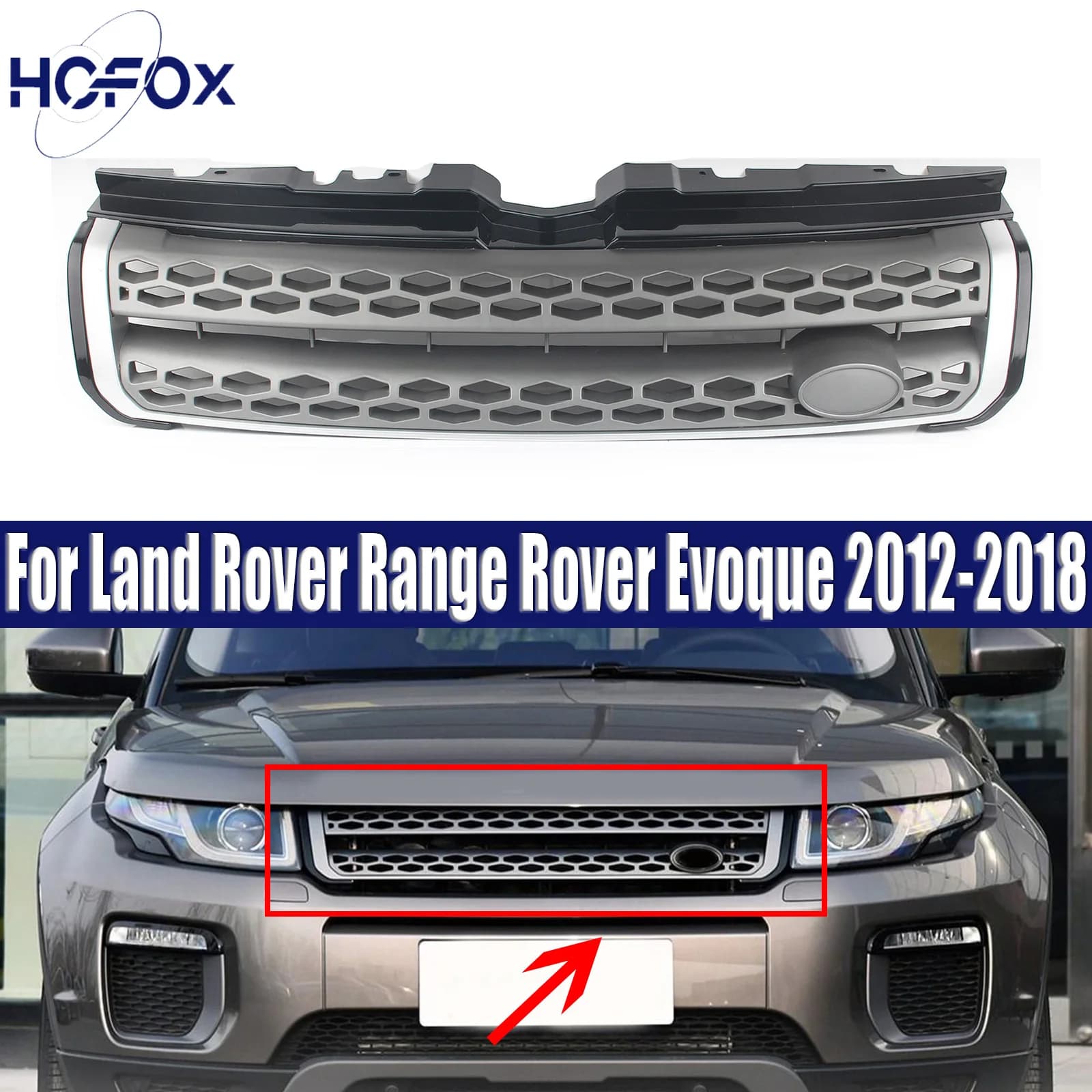 Front Bumper Inlet Grille For Land Rover Range Rover Evoque 2012-2018 Front Grill Car Exterior Decoration