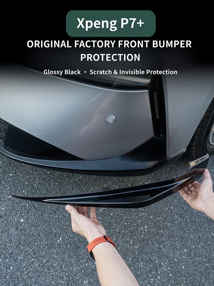 For XPENG P7+ 2026 2027 Car Front bumper anti-collision corner protector anti-scratch anti-scuff trim strip car Accessories
