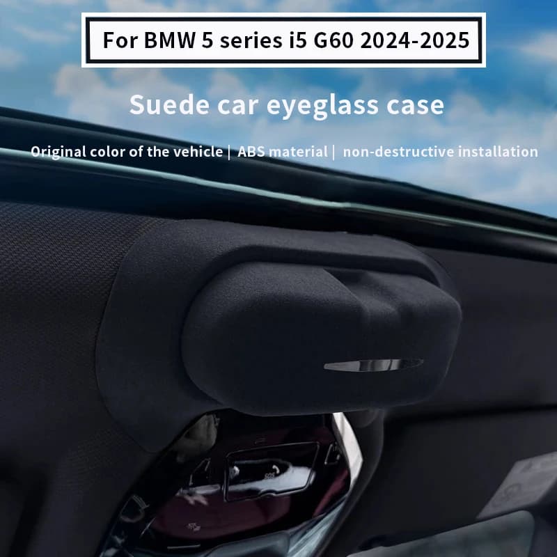 For BMW 5 series i5 G60 2024-2025 Car black glasses case roof sunglasses frame  sunglasses storage clip interior accessories