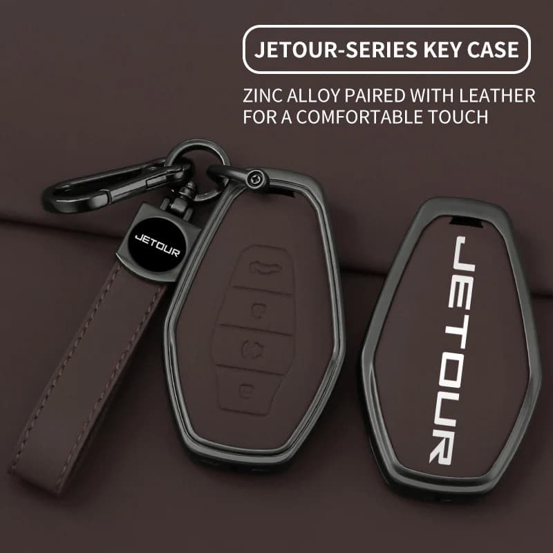 New Zinc Alloy Car Remote Key Case Cover Shell Fob For Chery Jetour X70 X90 X95 Plus 2020 2021 2022 2023 Keychain Accessories