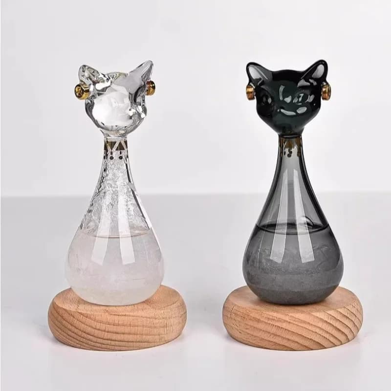 1PC Weather Forecast Bottle Anderson Cat Storm Bottle Birthday Gift Gift Egyptian Cat Weather Bottle Home Decoration Ornaments