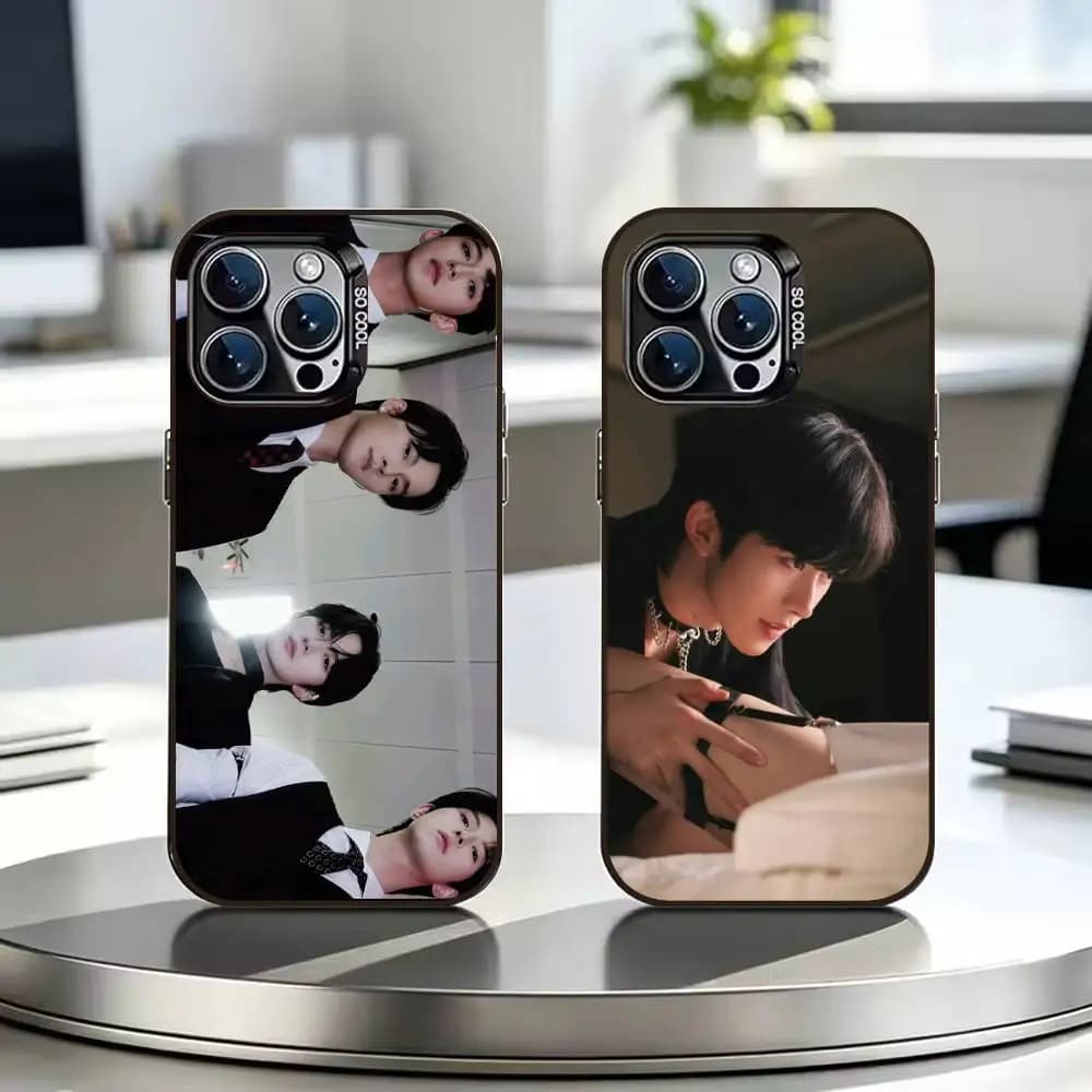 A-ABO Desire Tv Silver Gray Soft Protective Phone Case For iPhone 17 16 15 14 13 12 11 Pro Max Plus E Air Mini Cover