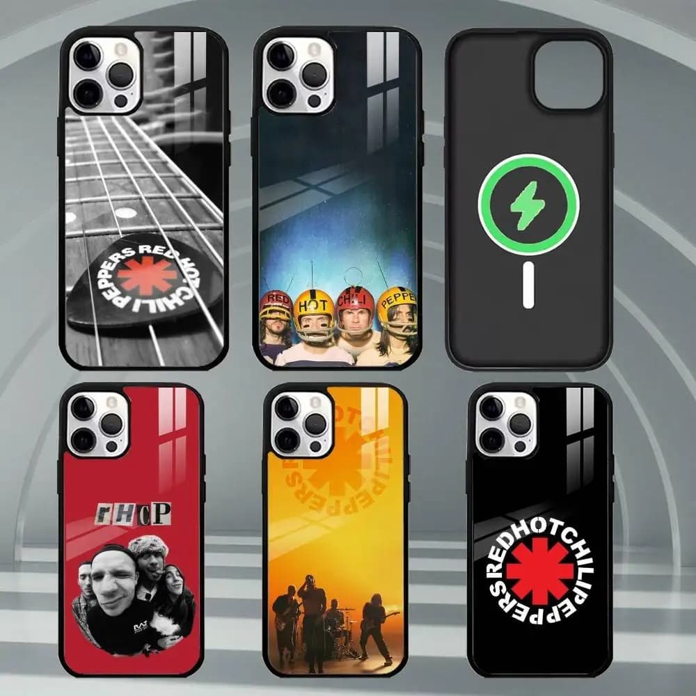 R-Red H-Hot Chili PeppersS RHCP Phone Case For iPhone17,16,15,14,13,12,11 Plus,Pro Max Magnetic For Magsafe Wireless Charging