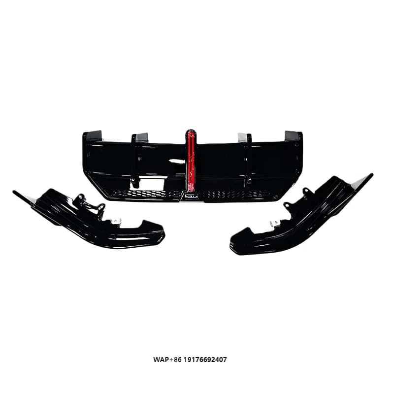 Suitable for 2 BMWSeries G42 Two Door M240i Modified ABS Bright Black Belt Light Rear Lip Rear Diffuser