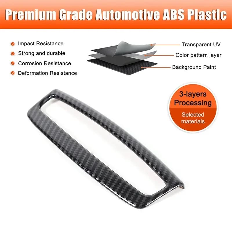 For Hyundai Santa Cruz 2022-2024 ABS Carbon Fiber Car Central Gear Shift Panel Frame Cover Trim Sticker Interior Car Accessories