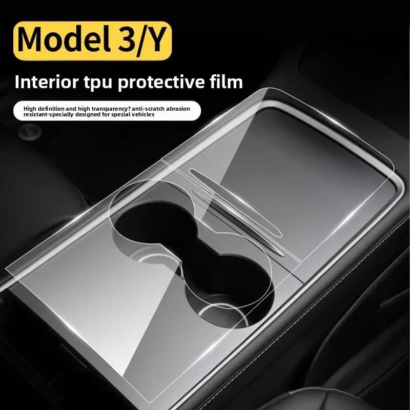 Car Central Control Anti-scratch Protective Film Panel Sticker TPU Films For Model Y Juniper Model 3 Highland 2025