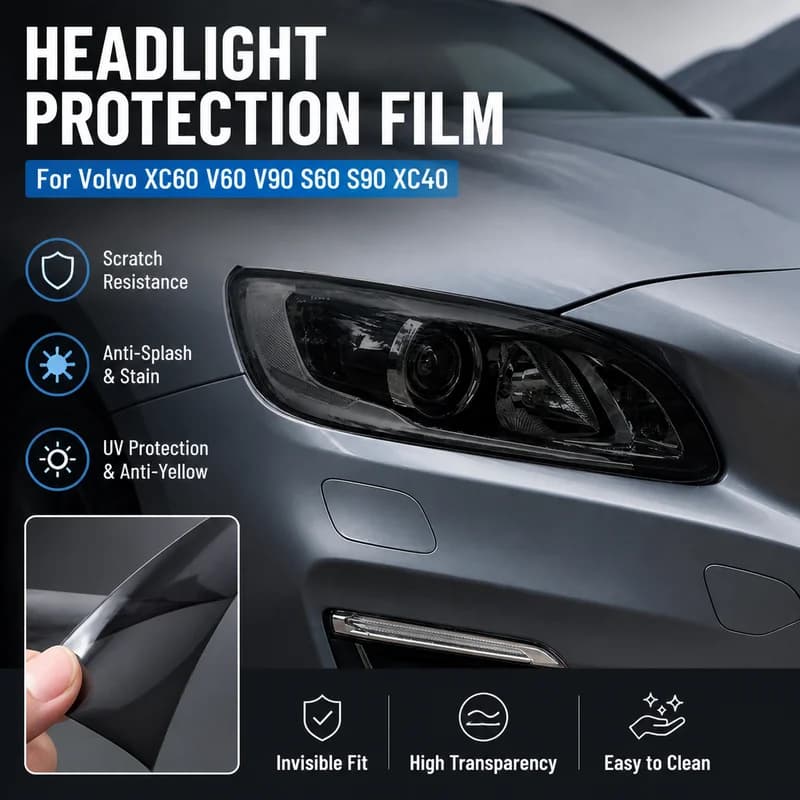 For Volvo Headlight Film XC60 V60 V90 S60 S90 XC40 Tail Light Blackout Film Car Accessories 115 Characters