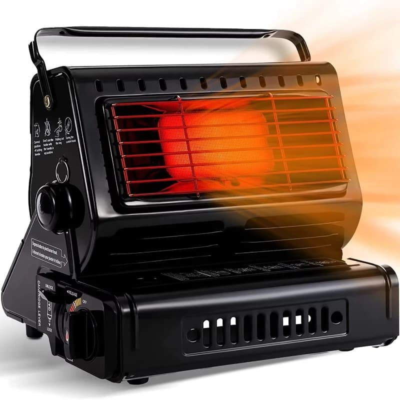 Outdoor Portable Camping Yard 2-in-1 Gas Heater BBQ Oven Fire Pit Grill