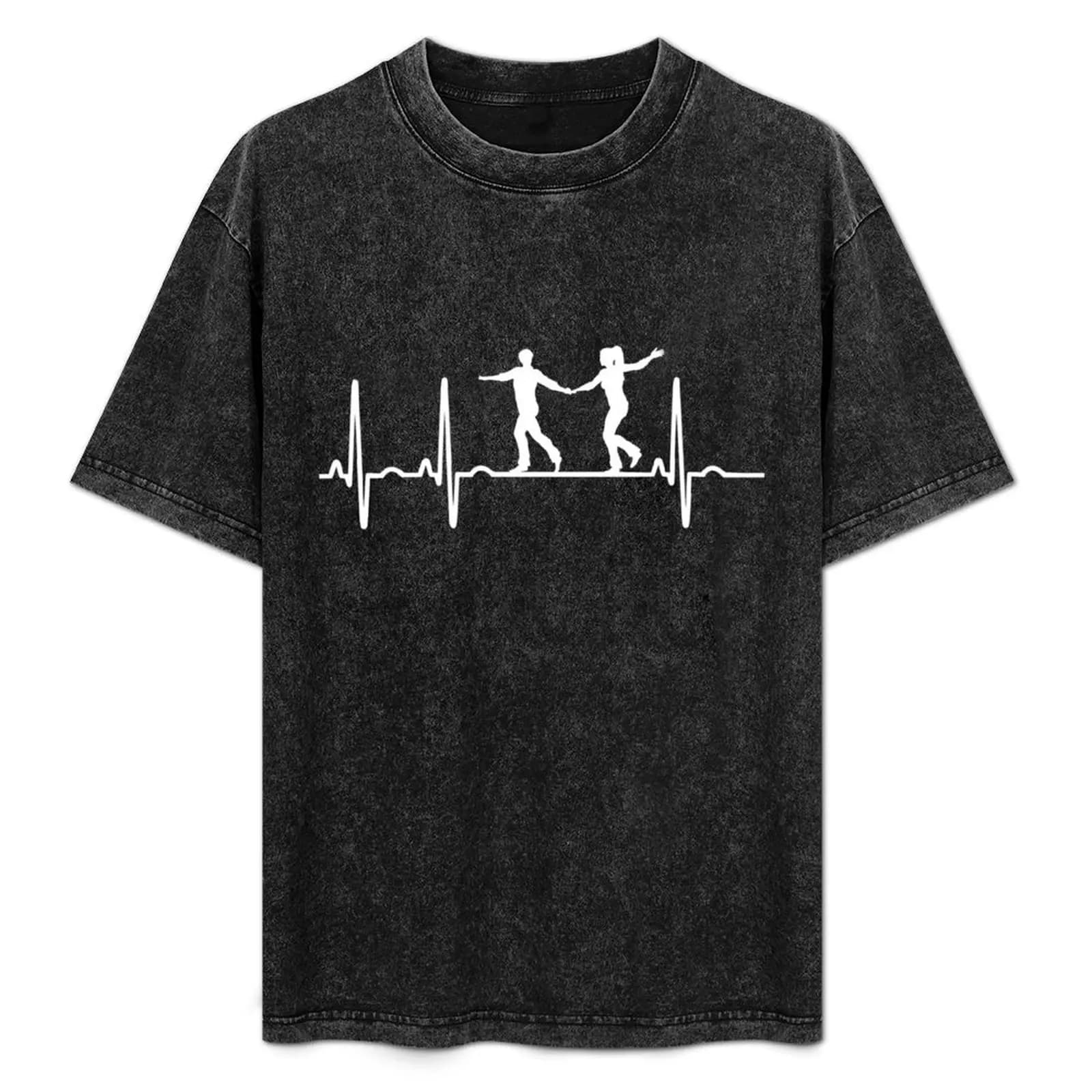 West Coast Swing Heartbeat T-Shirt Casual Daily Wear Short Sleeve Top