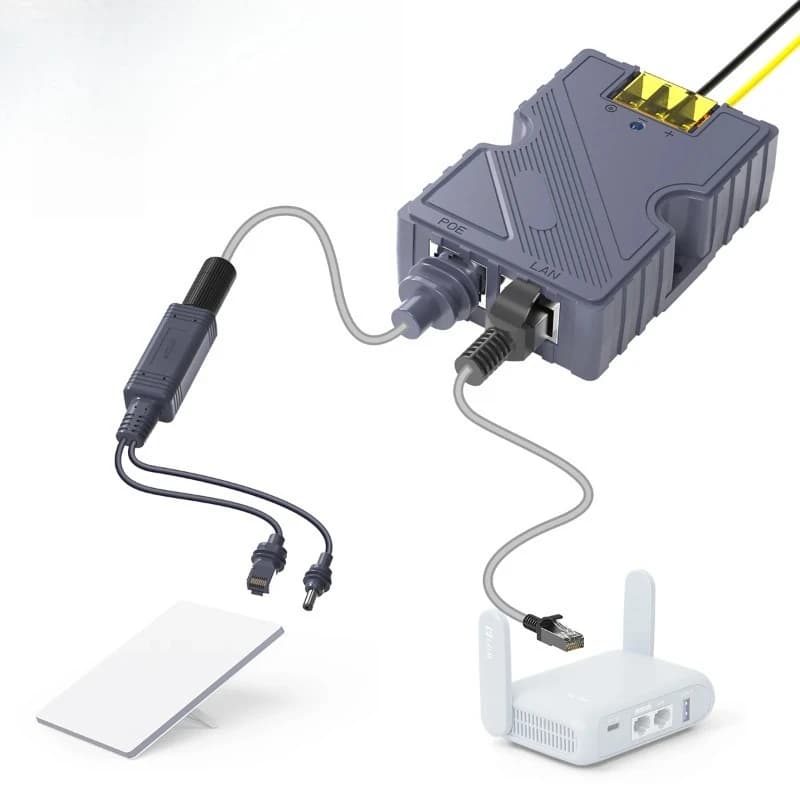 SK0089 Starlink Mini 150W POE and 100W Isolated Gigabit POE Splitter with DC and RJ45 Interface 1000Mbps for Portable Mini