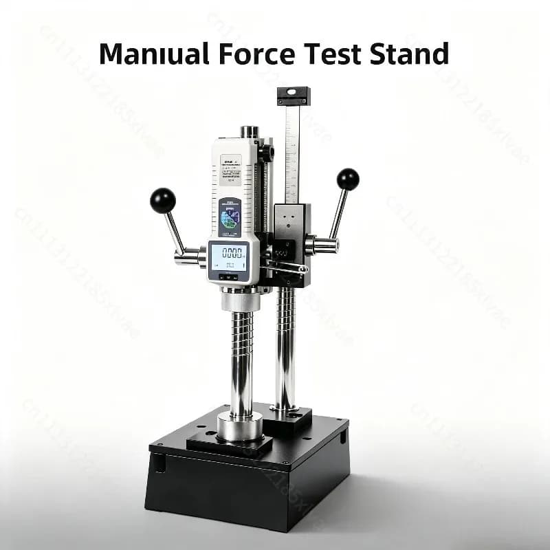 Manual Push-Pull Force Gauge Test Stand, 2000N Pressure Force Testing Machine, HPA Vertical Force Tester Bench