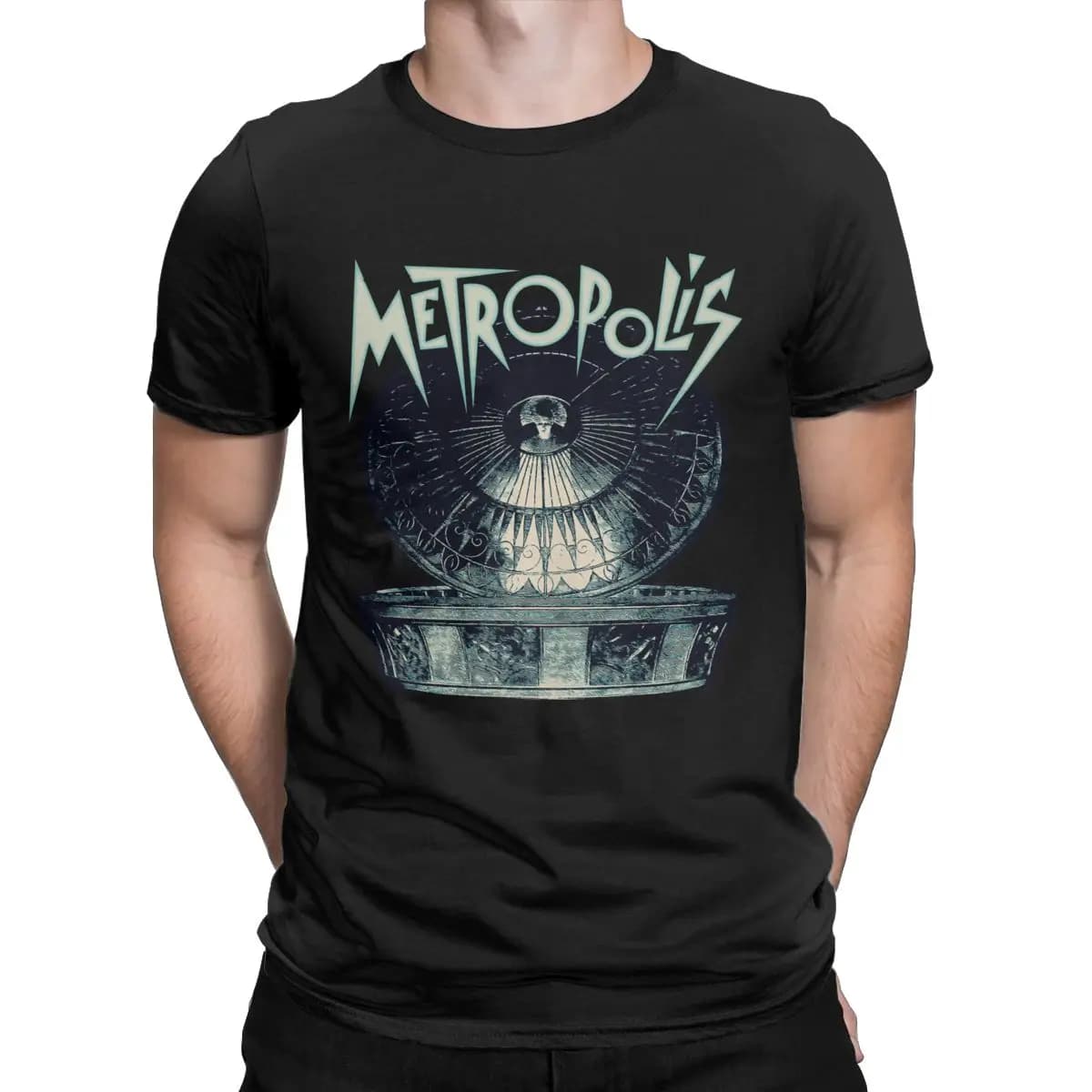 Metropolis metropolis 1927 stuff science fiction fritz lang 100% Cotton Tee Shirt Short Sleeve T Shirts O Neck Tops Gift Idea