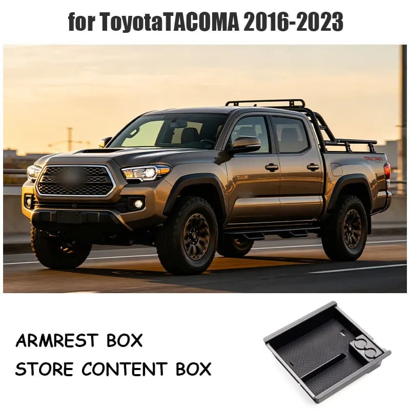 for ToyotaTACOMA 2016-2023 armrest box storage box Tacoma modified central storage box waterproof