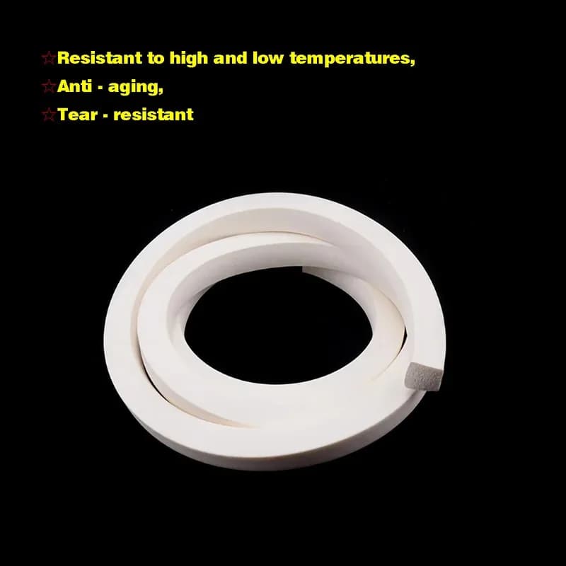 Square White Silicone Sponge Strip 1-10mm Long For Windows Doors Gasket Trim