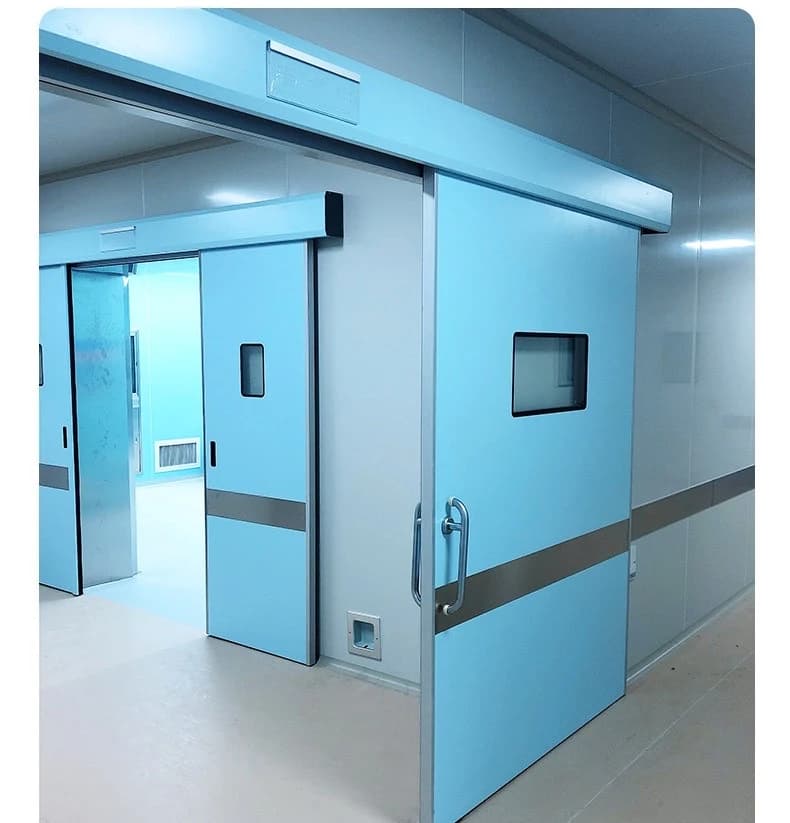 Medical Operating Room Door Automatic Sliding Airtight Dust-Free Workshop Aluminum Alloy Tempered Glass Electric Door