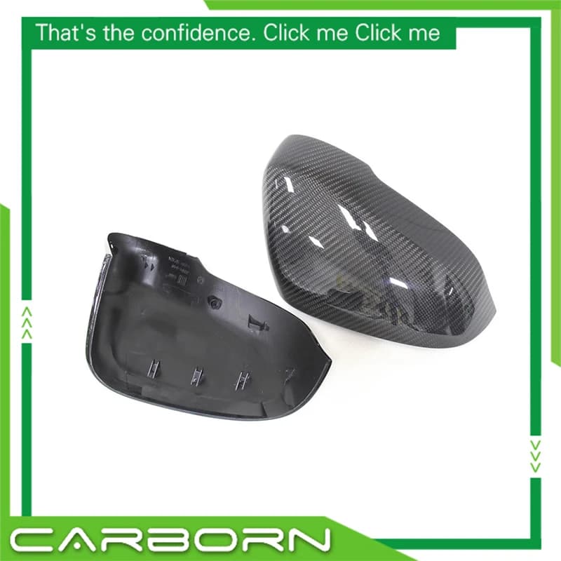 For Volvo V40 V60 S60 2011-2019 Sticky Type/Replacement Type Gloss Black Real Carbon Fiber Rear View Mirror Cover