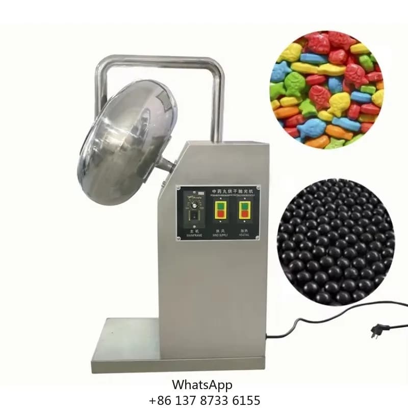 2026 CZJSugar Coating Machine For Nut Peanut Almond Raisin Coating/Chocolate Balls Peanut Sugar Coating Candy Polishing Machine