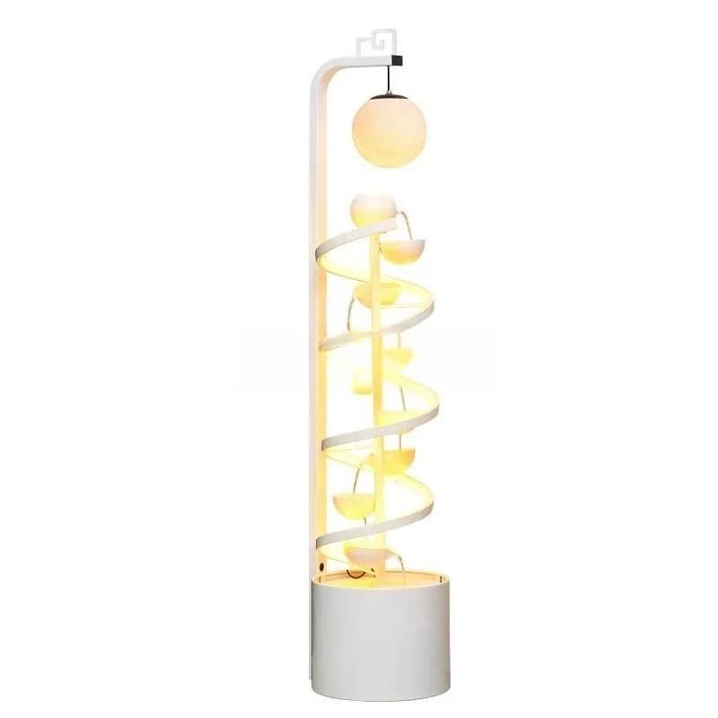 Light Luxury Floor Circulating Water Fountain Ornament High End Spiral Decor Living Room  Office Desk Calm Zen Housewarming Gift