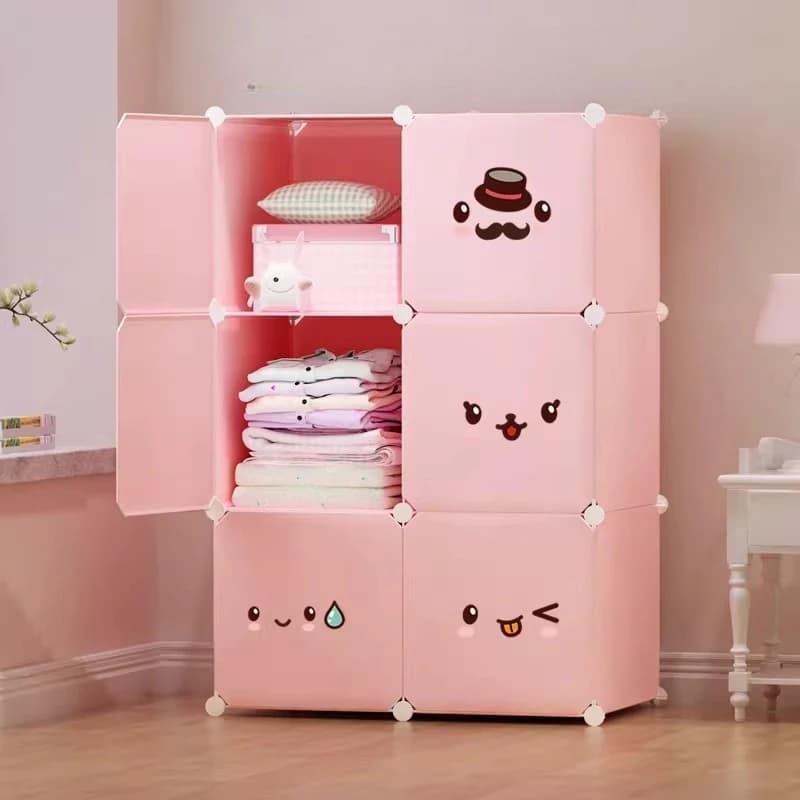 Cube Cabinet Wardrobe Organizer Storage Bedroom Clothes Partitions Plastic Wardrobe Living Room Ropero Lounge Suite Furniture