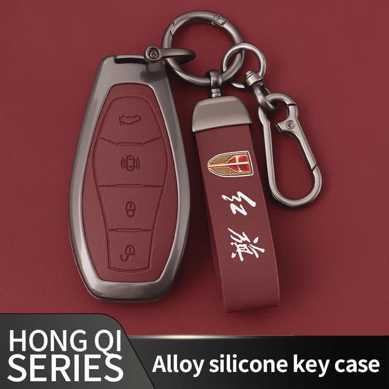 For FAW Hongqi HS5 H5 E-HS9 H9 HS9 HS7 H7 L5 HS3 L9 Zinc Alloy Car Remote Key Case Cover Shell Holder Keychain Accessories