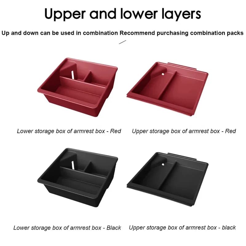 For Porsche Cayenne 9YA 2024 2025 Car Upper Lower Storage Box Tray Central Armrest Organizer Case Interior Auto Accessories