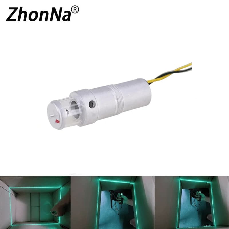 360° Laser Level Module, 520nm 30mW Green Laser Line Module, Laser Engraving Machine, 12-Line Level Accessories, Tester Tool