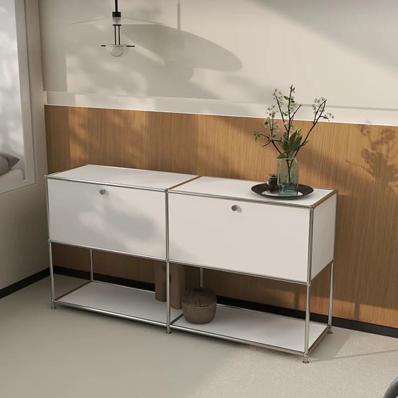 LMM dining side simple TV storage bucket stainless steel dining side cabinet