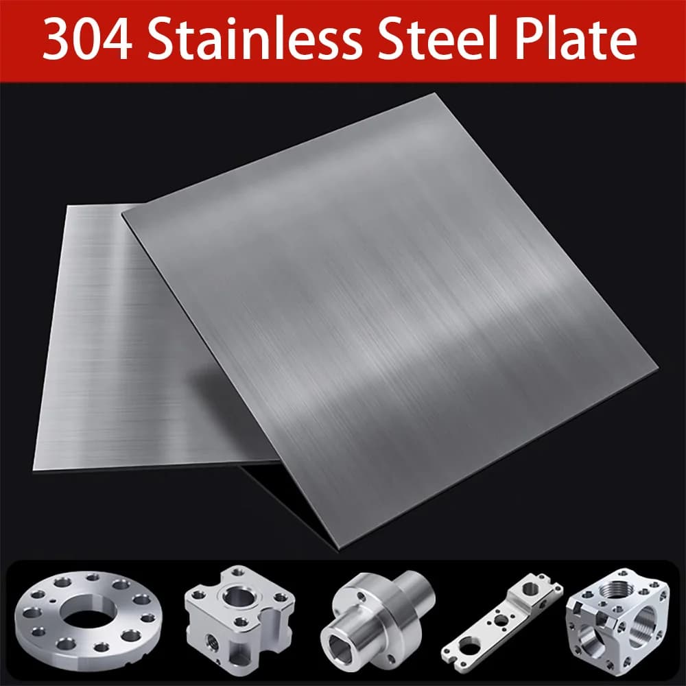 Thickness 1mm 304 Stainless Steel Square Plate Sheet 50x50 100x50 100x100 150x150 200x100 200x200 250x250 300x300 400x400mm