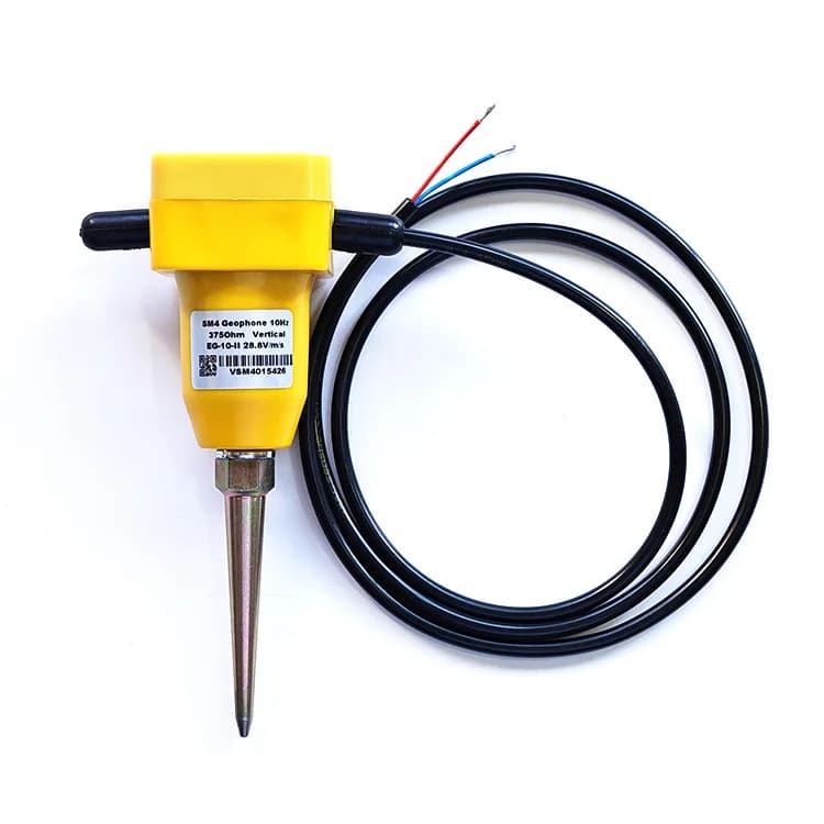Professional SM4 Geophone 10Hz Vertical Waterproof Land case 1m Cable No Connector Seismic Survey 10 Hz Geophone