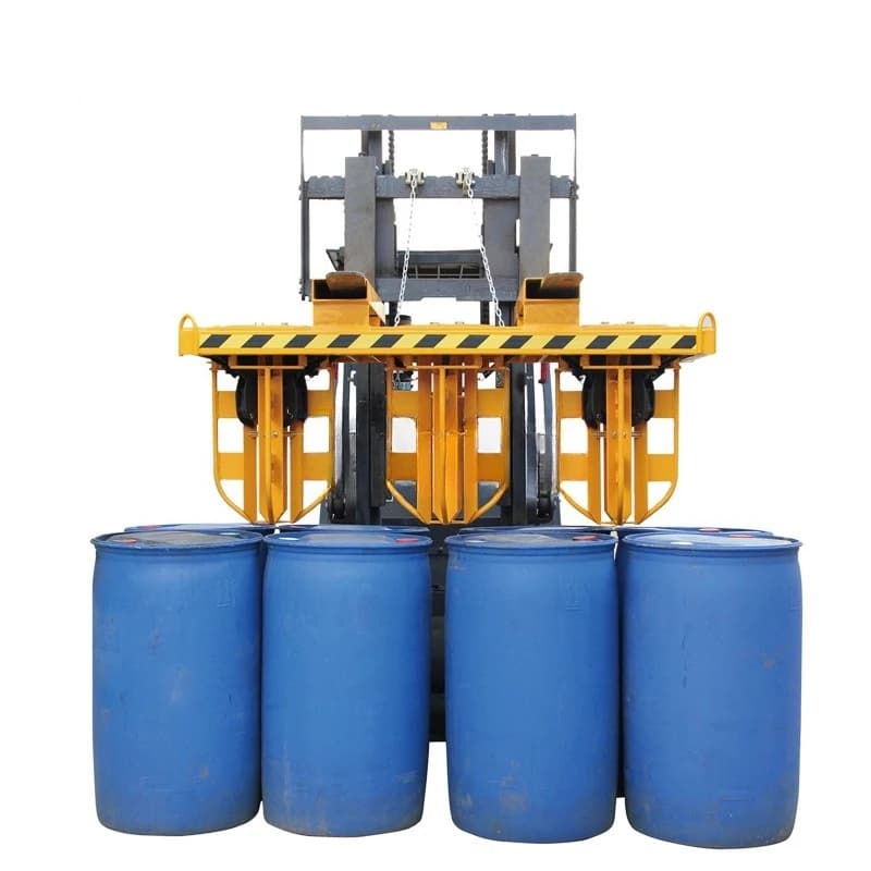 Forklift oil drum fixture, bucket crane Heavy duty barrel unloading breakthrough point