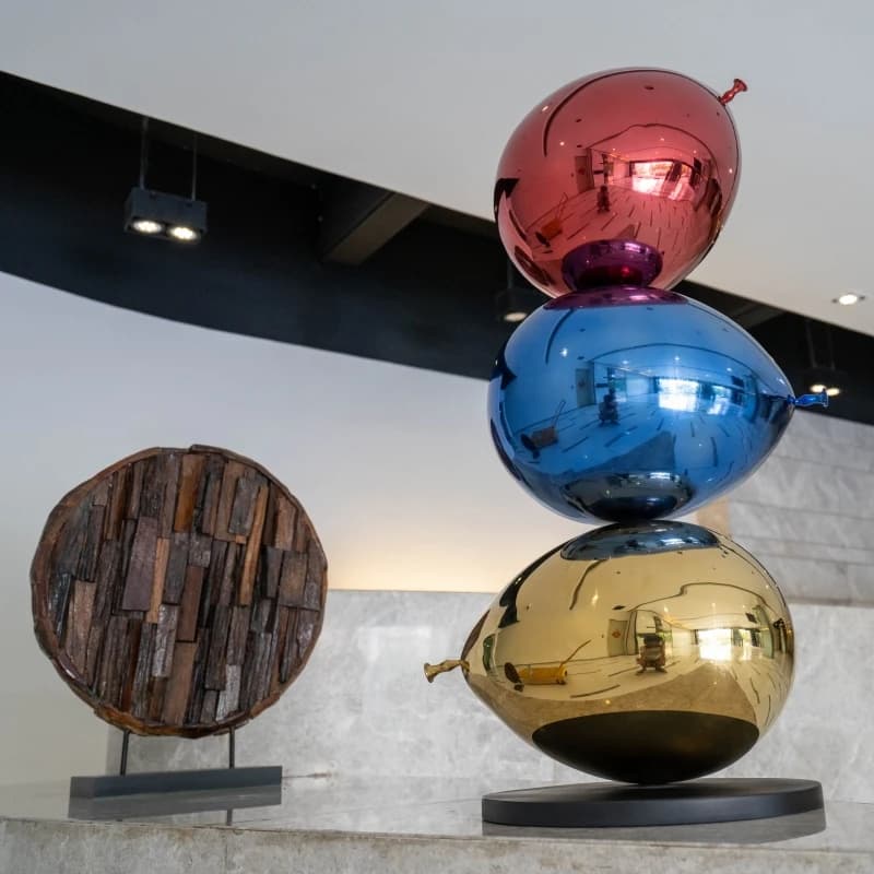 Stainless Steel Balloon Sculpture, Hotel Garden Ornaments, Square, Home, Company Decorative Sculpture