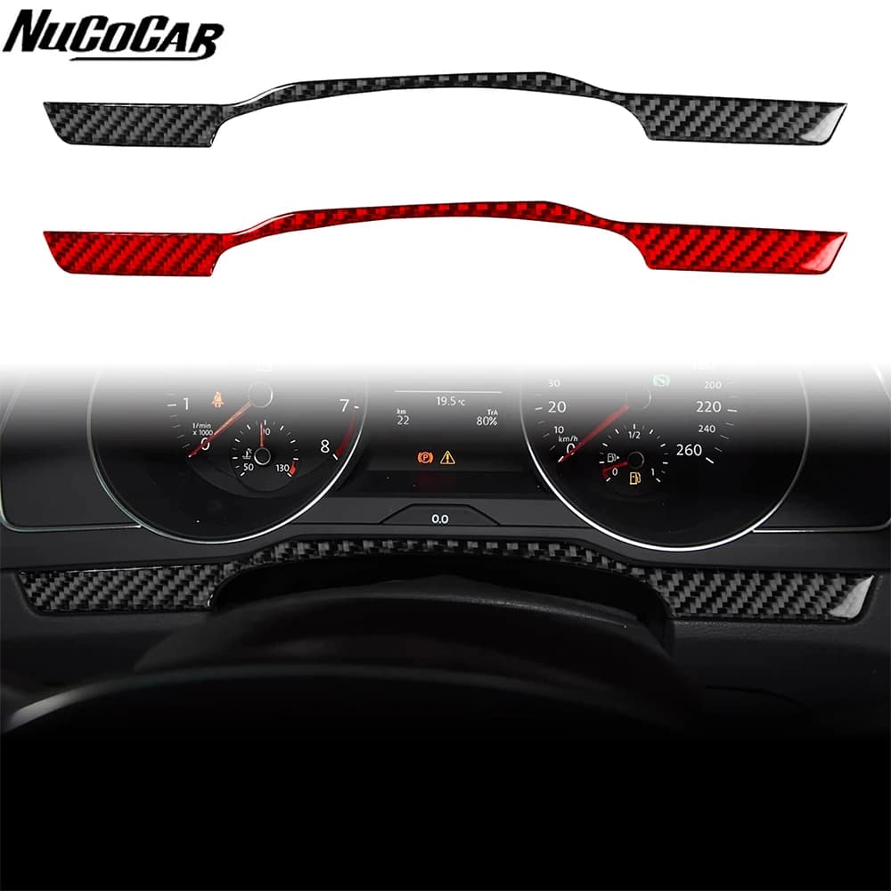 For Volkswagen Magotan CC 2017-2024 Carbon Fiber Instrument Speedometer Panel strip Car Accessories Interior Decorative Stickers