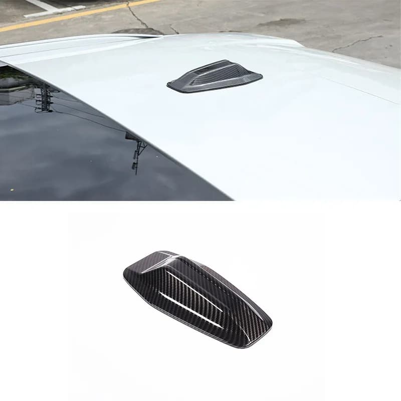 For ABS carbon fiber pattern BMW 4 Series G26 2022, X1 23 antenna cover decoration modification