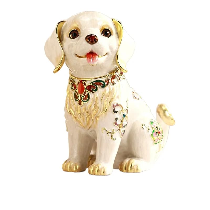 LMM Fortune-Attracting Puppy New Chinese Style Prosperity Ornament Living Room Entryway Desktop Home Creative Decoration