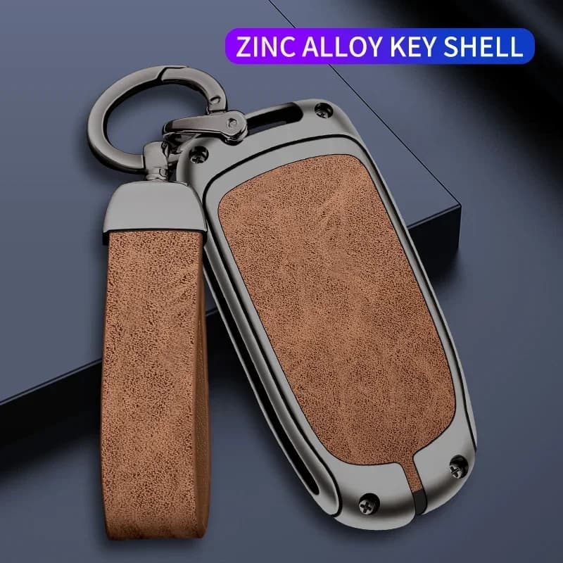 Zinc Alloy Car Key Case For Dodge RT Challenger Charger Journey RAM Remote Control Protector For DODGE R/T Logo Car Key Cover
