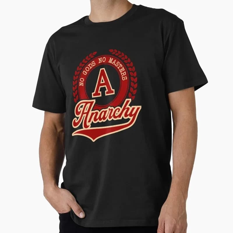 No Gods No Masters Anarchist Anarchy Activist Punk Gift T Shirt 1216 Short sleeve printed Graphic Clothes All Size Tops S-6XL