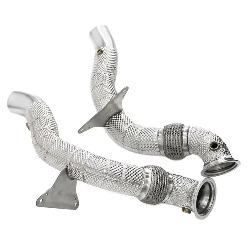 Car Exhaust Pipes Downpipe for 3.9T V8 2015-2020 Free Flow Pipes for Exhaust System