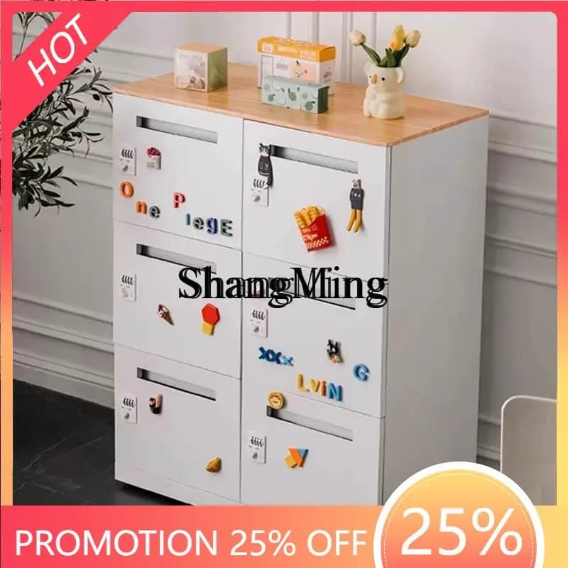 FGgood-looking  Four-Door Password Small Apartment Storage Safe Office Home Storage Metal Bedside Sideboard Cabinet