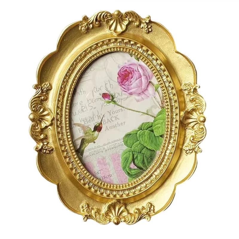 European Style Retro Hollowed Out Resin Photo Frame, Relief Made Antique Resin Hanging Wall Photo Frame