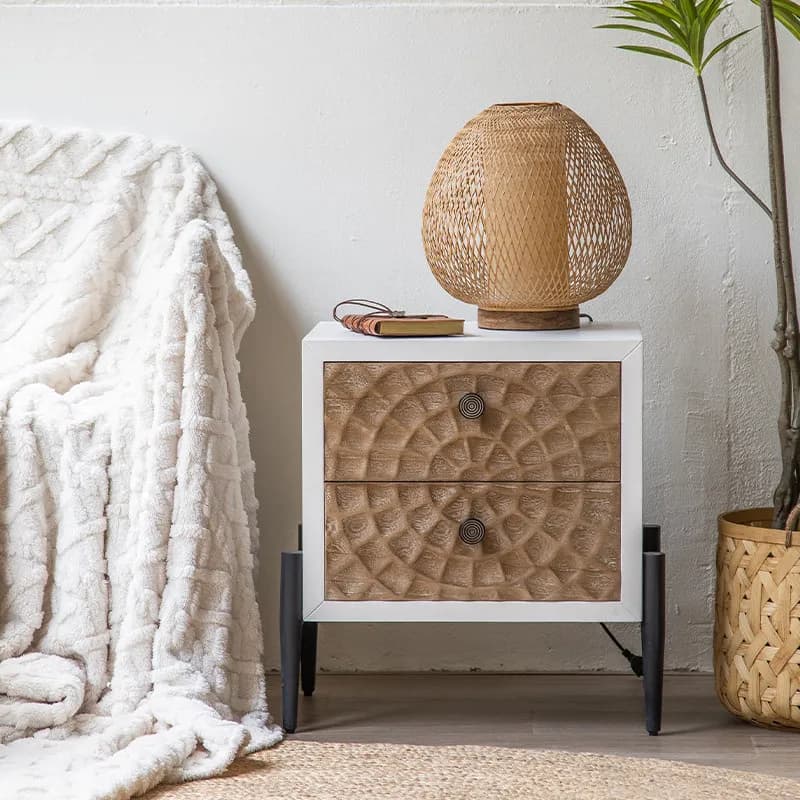 Nordic Drawers Bedside Table Narrow Wood Classic Modern Nordic Bedside Table Luxury Unique Retro Nachtkastje Furniture For Home