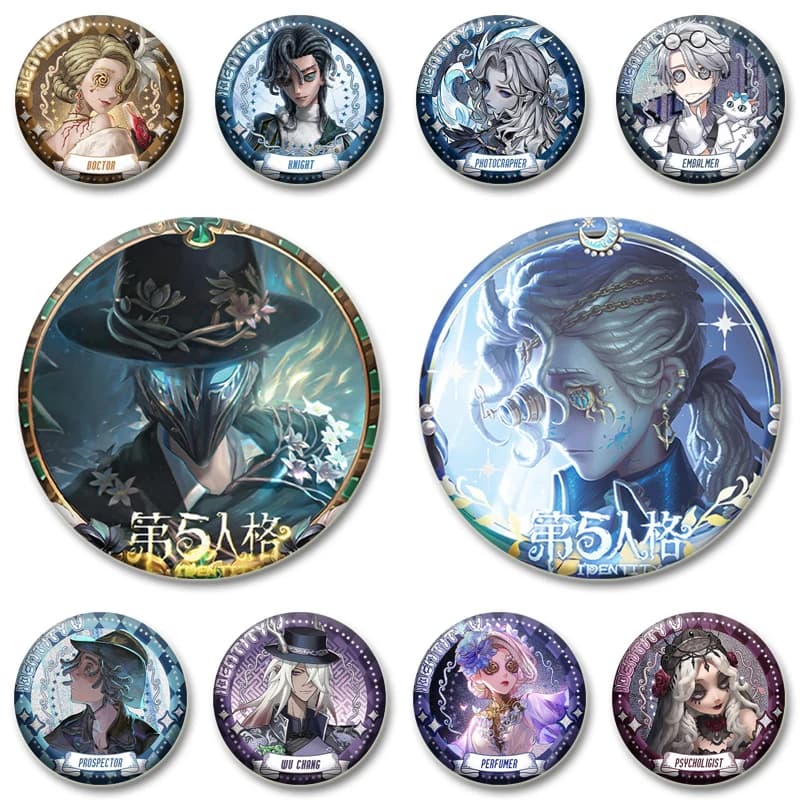 Identity V Game Badge Adventure Thriller Horror Cartoon Figure Brooches Exquisite Lapel Pins for Backpack Clothes Accessories