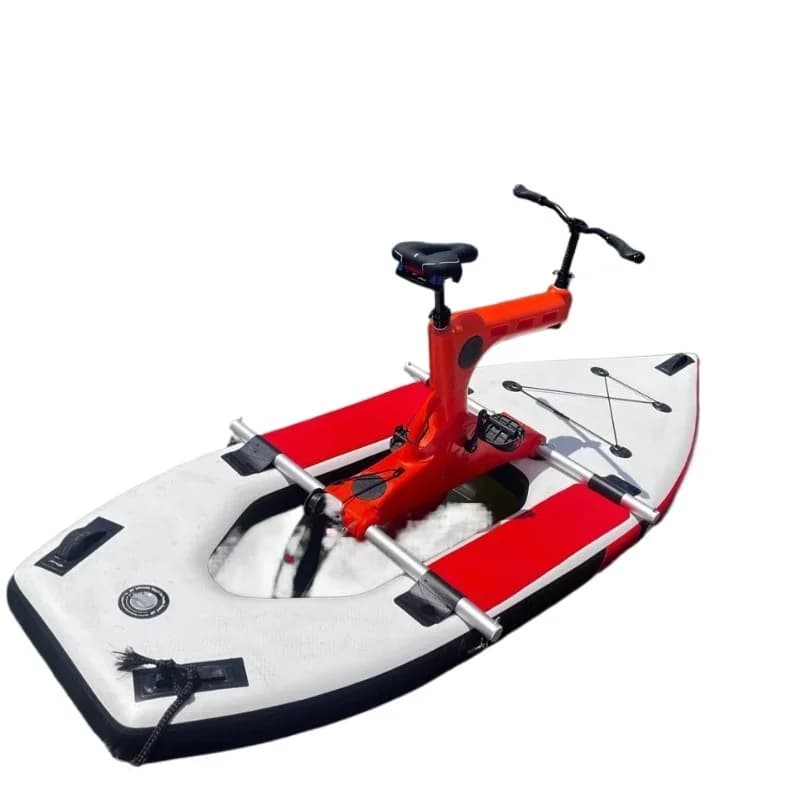 Pedal unpowered outdoor water inflatable bicycle LLDPE frame, water sliding