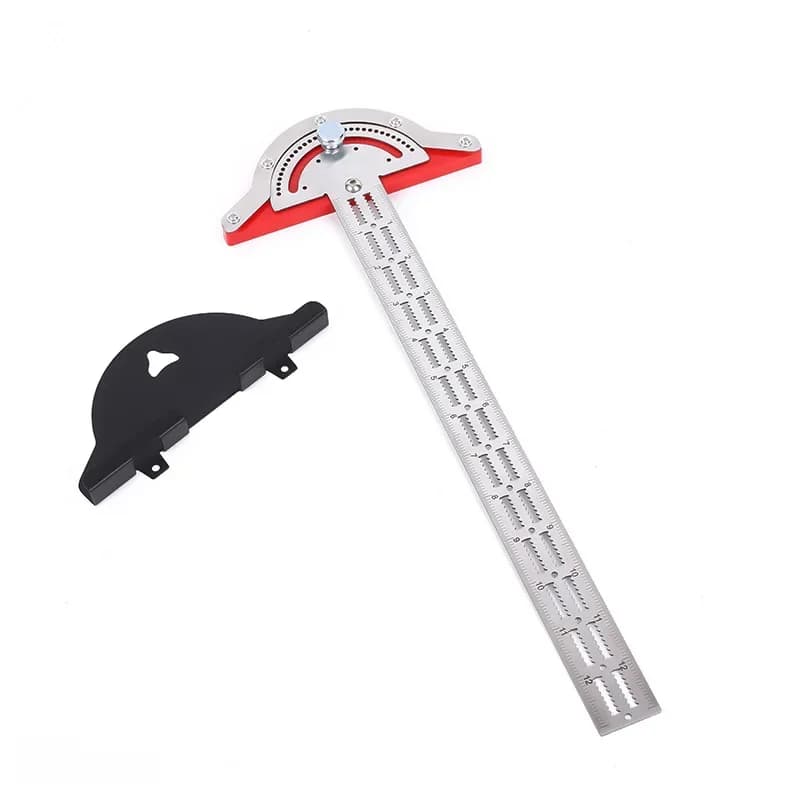 Professional Woodworkers Edge Ruler Portable Edge Scale Height Measurement Angle Rulers Metal Protractors Mechanical Tools