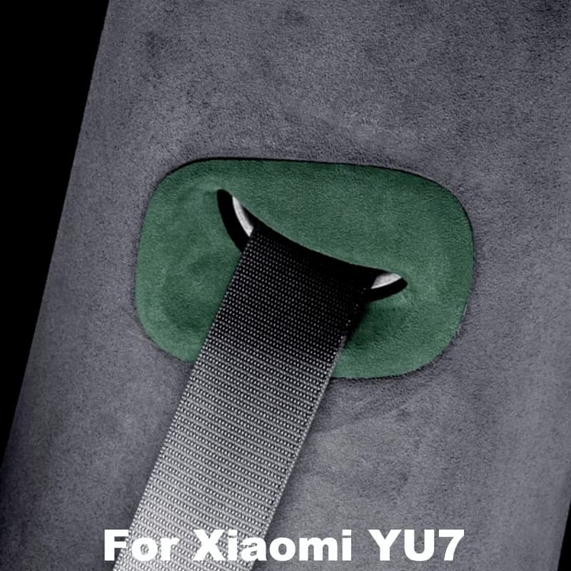 For Xiaomi YU7 2025 2026 Car Seat Belt Retractable Panel Decorative Soft Sticker Suede Car Modification Accessories
