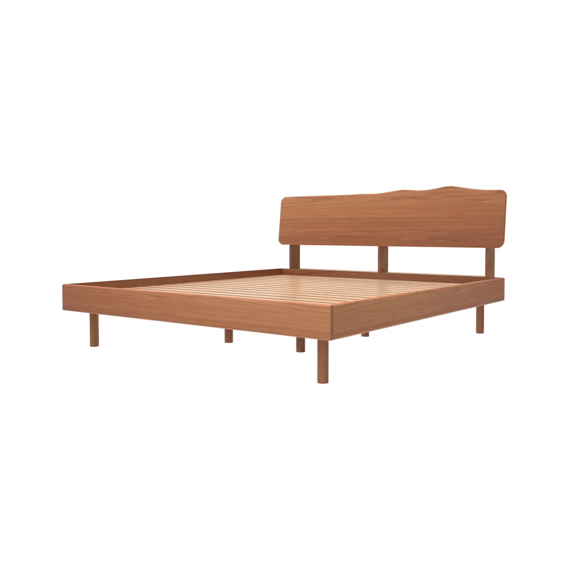 All solid wood 1.8 meters 1.5 meters bed white oak cherry wood Nordic Japanese black walnut wabi sandy wind