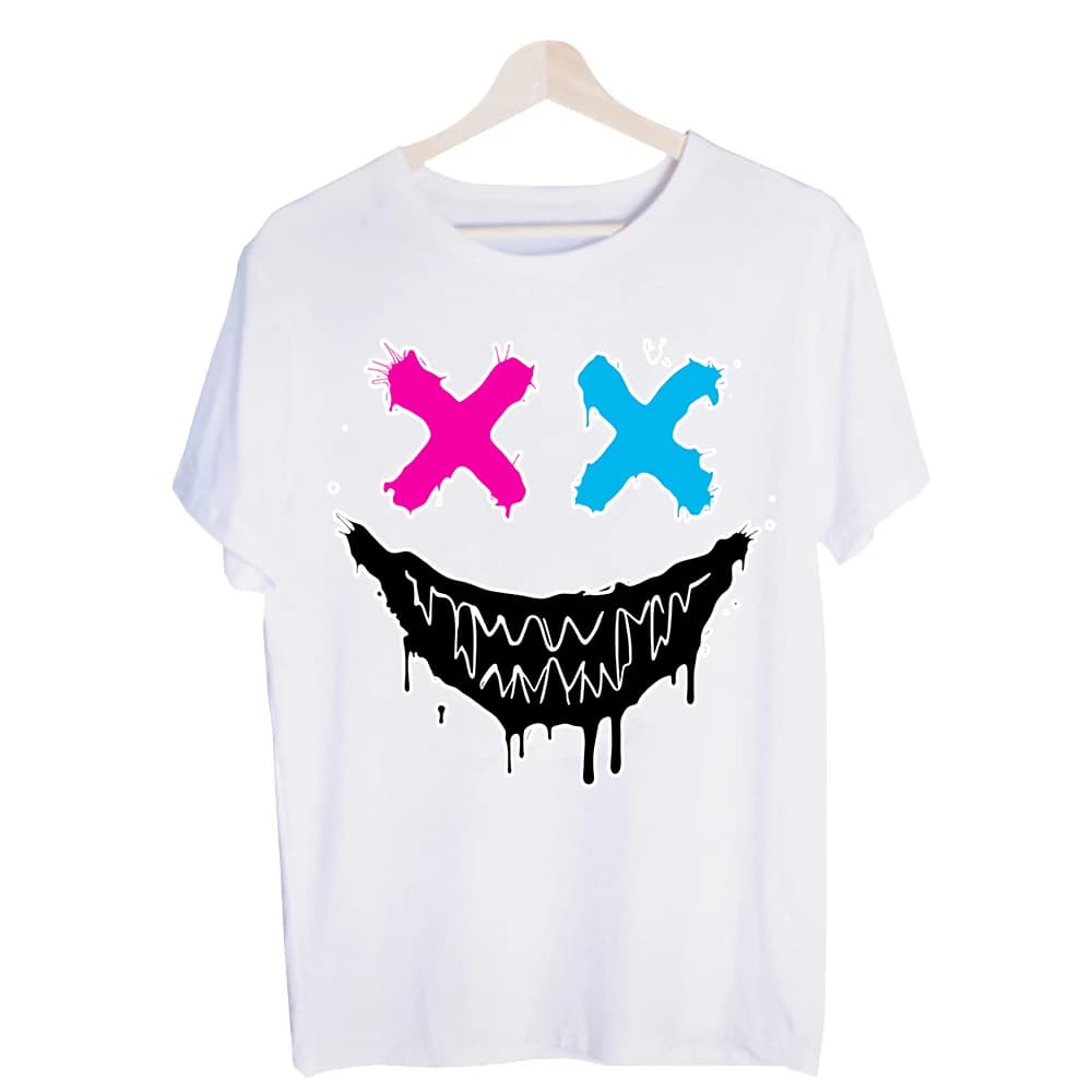 Men's Abstract X-Shaped Graphic Tee, Short Sleeve Crew Neck Streetwear T-Shirt for Casual Daily Wear